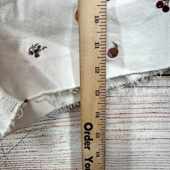 Reformation Jean Shorts Womens 27 Multi Charlie Fruitloops High Rise Embroidered - Picture 10 of 13